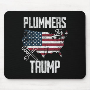 For Trump Election Fun 45 47 American Flag Mouse Pad