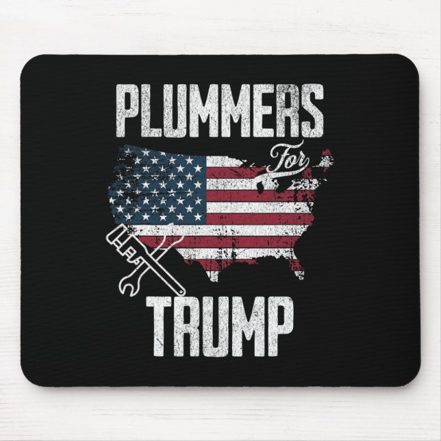 For Trump Election Fun 45 47 American Flag  Mouse Pad (Front)
