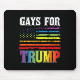 For Trump Lgbt Pride Gay Rainbow Flag Vote Republi Mouse Pad