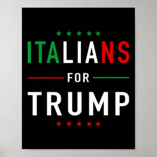 For Trump Tee Pro Trump Italiano Supporter  Poster