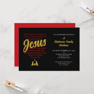 FOR UNTO US Christmas Party Invitation