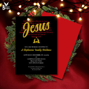 FOR UNTO US Christmas Party Invitation