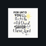 For Unto You is Born This Day Christmas Black Gold Canvas Print<br><div class="desc">This elegant canvas reminds us of the real meaning of Christmas.</div>