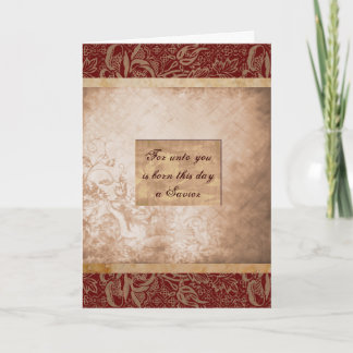 For Unto You Is Born This Day Holiday Card