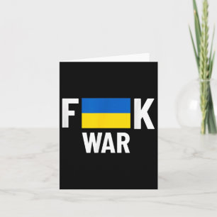 For War In Ukraine Flag  Card