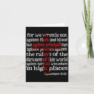 For We Wrestle Not Against Flesh And Blood Ephesia Card