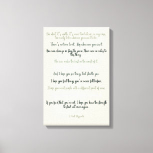 For What It's Worth By F Scott Fitzgerald Canvas Print