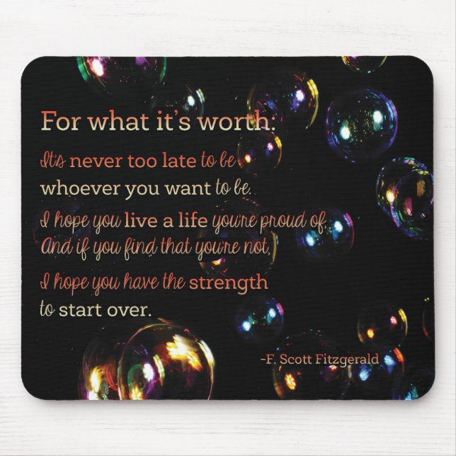 For What it's Worth Mouse Pad (Front)