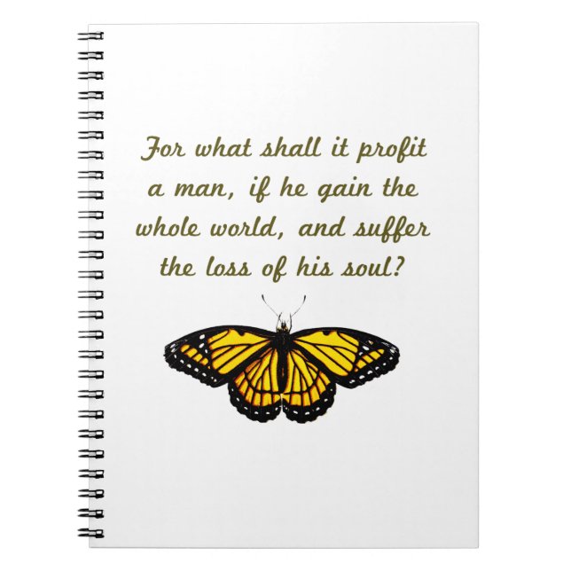 For What Shall It Profit A Man Notebook (Front)