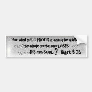 "For what will it PROFIT ... - Customised Bumper Sticker
