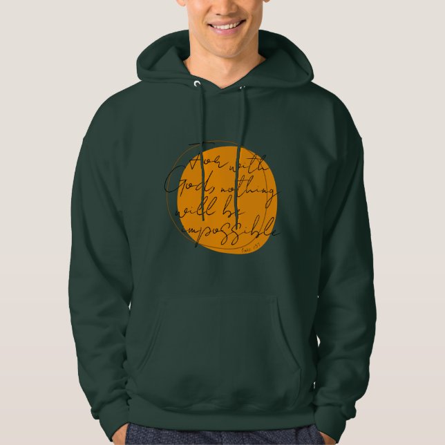 For With God Hoodie (Front)