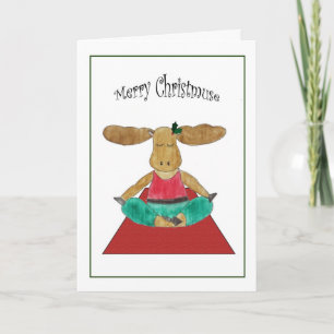 For Yoga Teacher - Merry Christmuse Humour Holiday Card
