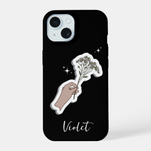 "For You" Aesthetic Flower Illustration iPhone 15 Case