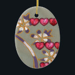 For You From Me: Beautiful Floral Hearts Design Ceramic Tree Decoration<br><div class="desc">For You From Me: Beautiful Floral Hearts Design Celebrate love and affection with the "For You From Me: Beautiful Floral Hearts Design." This artwork beautifully combines floral elements with heartfelt messaging, making it a perfect gift or decorative piece. Description: The image features a stylised floral branch extending diagonally across the...</div>