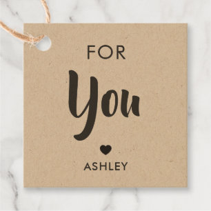 For You Gift Tag, Any Occasion Tag, Kraft Favour Tags