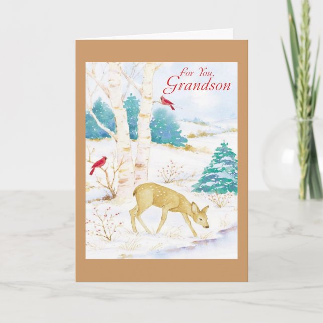 For You, Grandson Holiday Card (Front)