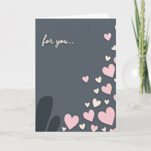 For You Hearts Simple Love Card