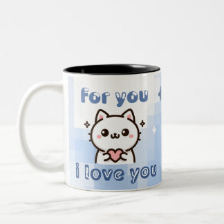 For you - I Love You Two-Tone Coffee Mug
