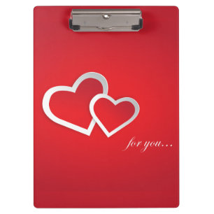 For You Valentine's Day Hearts Design-21987 Clipboard