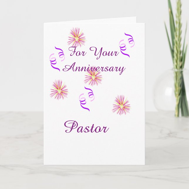 For Your Anniversary Pastor Card (Front)