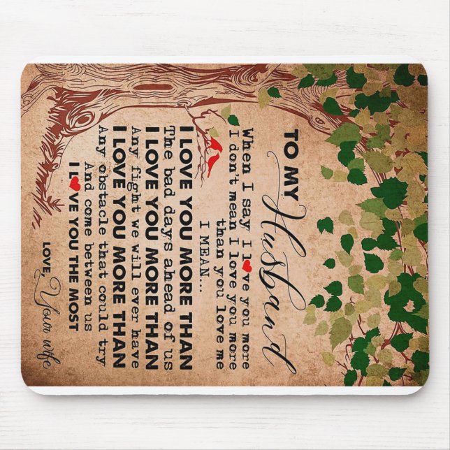 For Your Awesome Husband, Husband Birthday Gift Mouse Pad (Front)