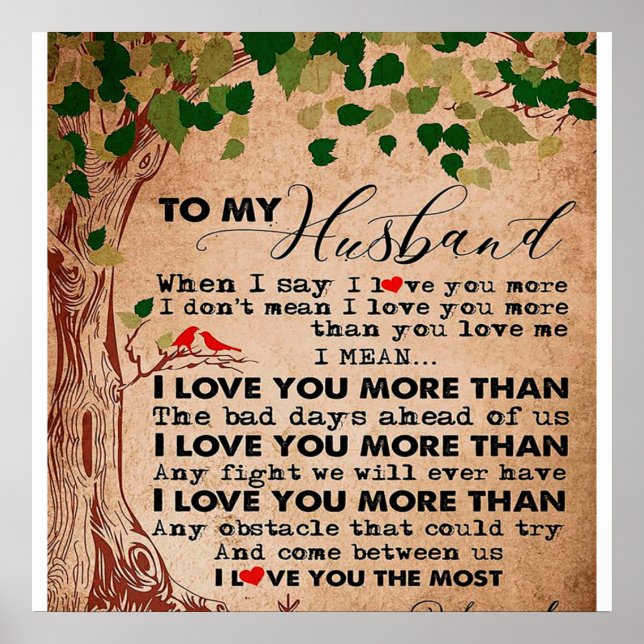 For Your Awesome Husband, Husband Birthday Gift Poster (Front)