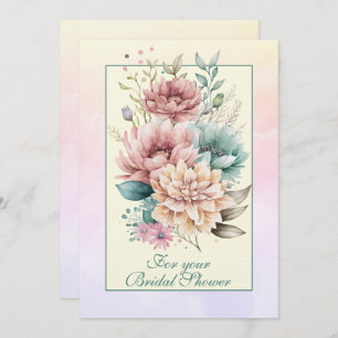For your Bridal Shower Pastel Floral Card