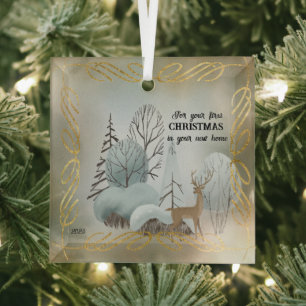  For Your First Christmas In Your New Home Glass Tree Decoration