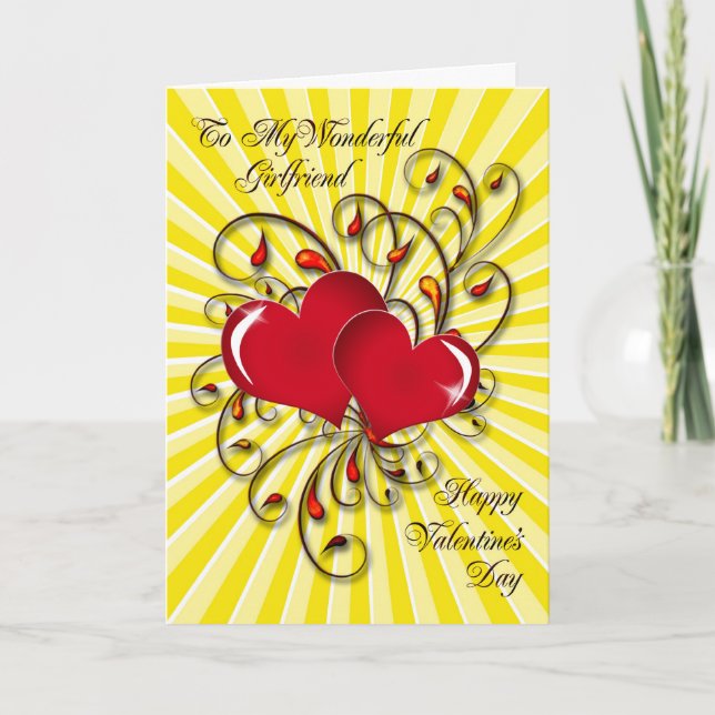 For your girlfriend, a stunning Valentine's card. Holiday Card (Front)