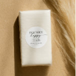 For Your Happy Tears Wedding Tissue Pack Classic Round Sticker<br><div class="desc">Make your wedding day even more meaningful with these round tissue pack stickers. This is a sweet and affordable detail that shows guests that you’ve thought of every moment. Designed to fit perfectly on mini tissue packs, these personalised wedding favour stickers are an easy way to create heartfelt tissue packs...</div>