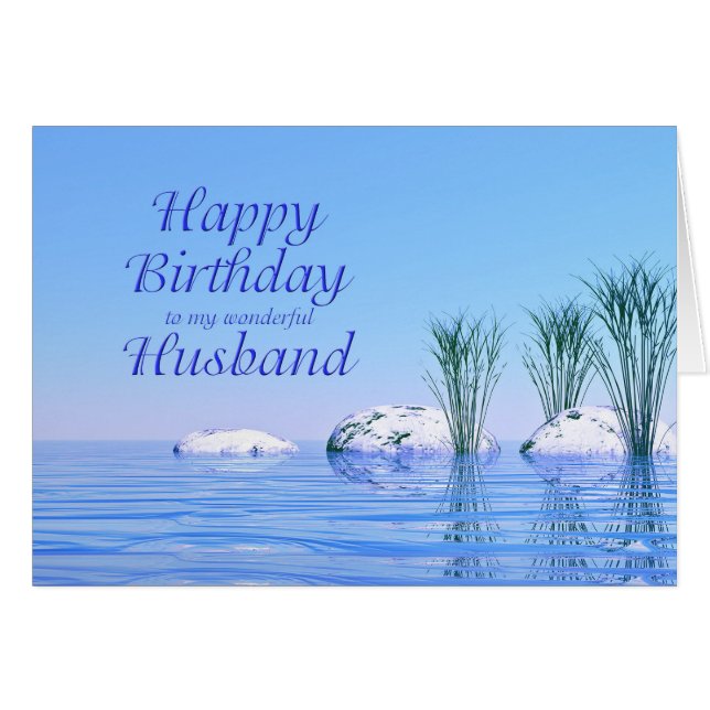 For your Husband, a Spa Like, Blue Birthday (Front Horizontal)
