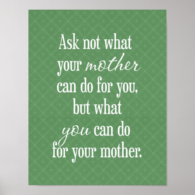 For Your Mother - Green Poster (Front)