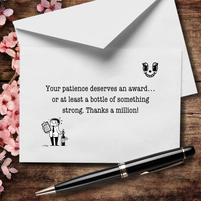 For Your Patience and Sanity We Owe You One Thank You Card (Creator Uploaded)