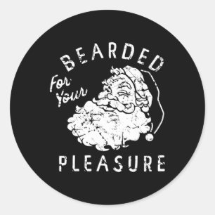For Your Pleasure funny Christmas Classic Round Sticker
