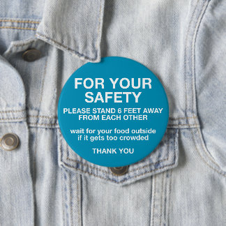 For Your Safety 10 Cm Round Badge