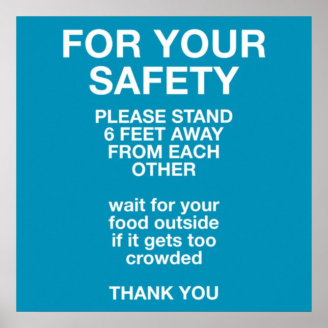 For Your Safety Poster (Front)