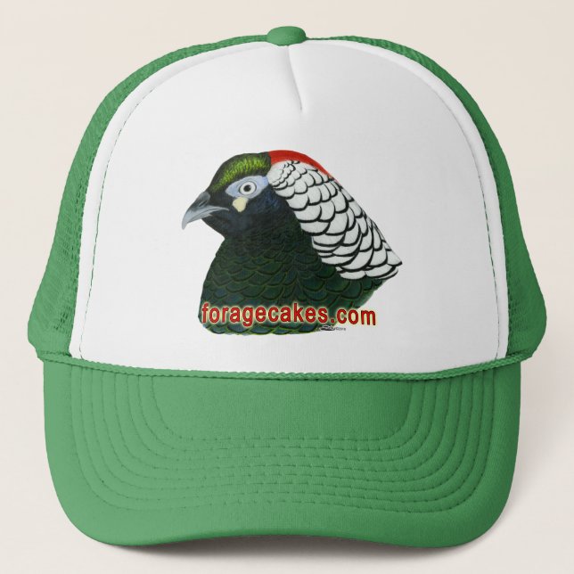 Forage Cakes:  Lady Amherst Pheasant Trucker Hat (Front)