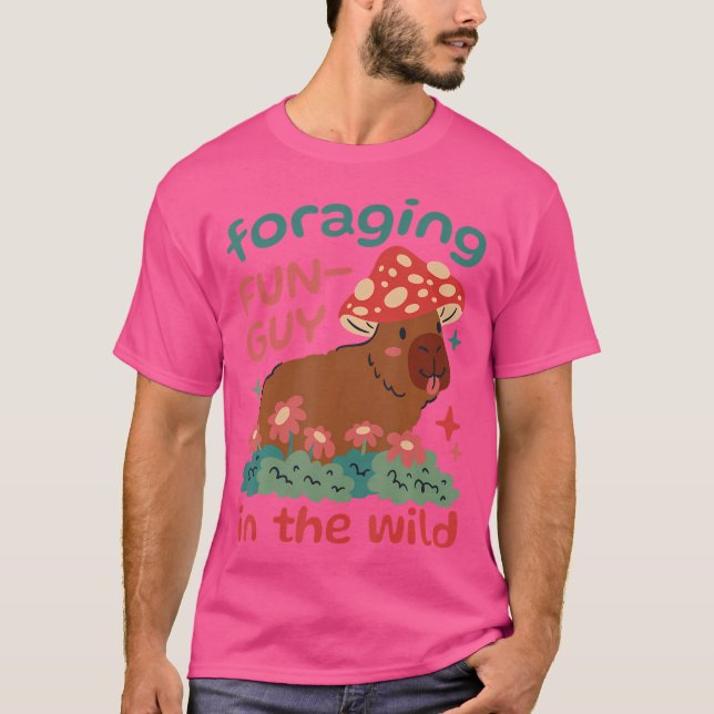 Foraging Fungi Capybara T-Shirt (Front)
