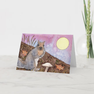 'Foraging In The Wild' Squirrel Greetings Card