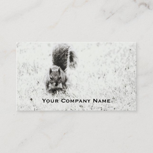 Foraging Squirrel Custom Business Cards (Front)