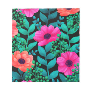 Foral And Glamour Seamless Pattern Natural Spring Notepad