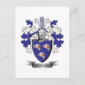 Forbes Family Crest Coat of Arms Postcard