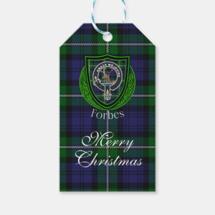 Forbes Scottish Clan Tartan & Crest Gift Tags