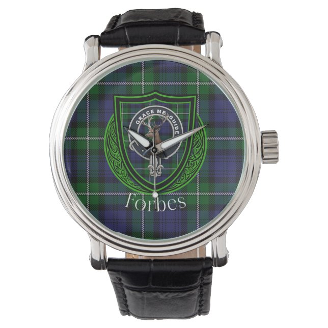 Forbes Scottish Clan Tartan & Crest Watch (Front)
