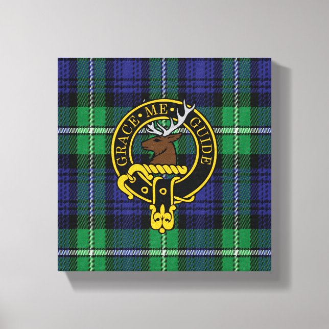 Forbes Scottish Crest and Tartan Canvas print (Front)