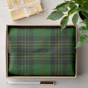 Forbes tartan green black plaid tissue paper