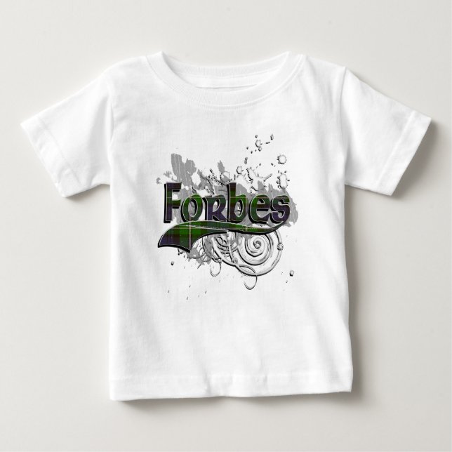 Forbes Tartan Grunge Baby T-Shirt (Front)