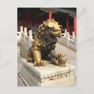 Forbidden City Bronze Lion Postcard