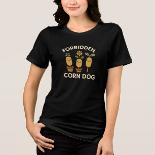 Forbidden Corn Dog Plant Succulent Funny Gardening Tri-Blend Shirt