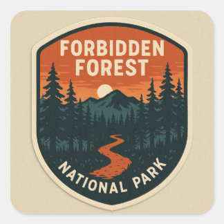 Forbidden Forest National Park  Square Sticker